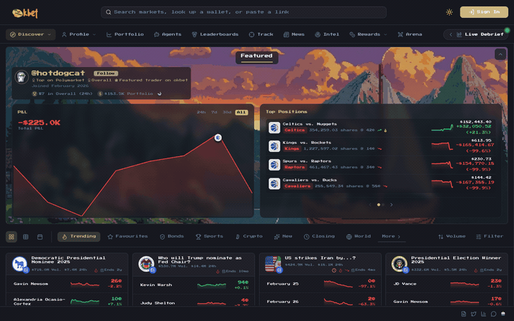 okbet.trade discovery screen